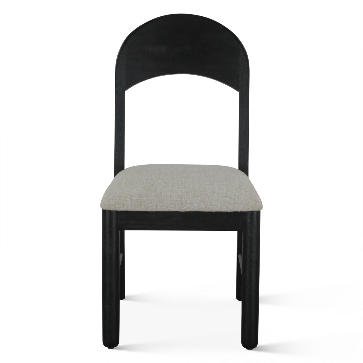 18" Upholstered Dining Chair in Black