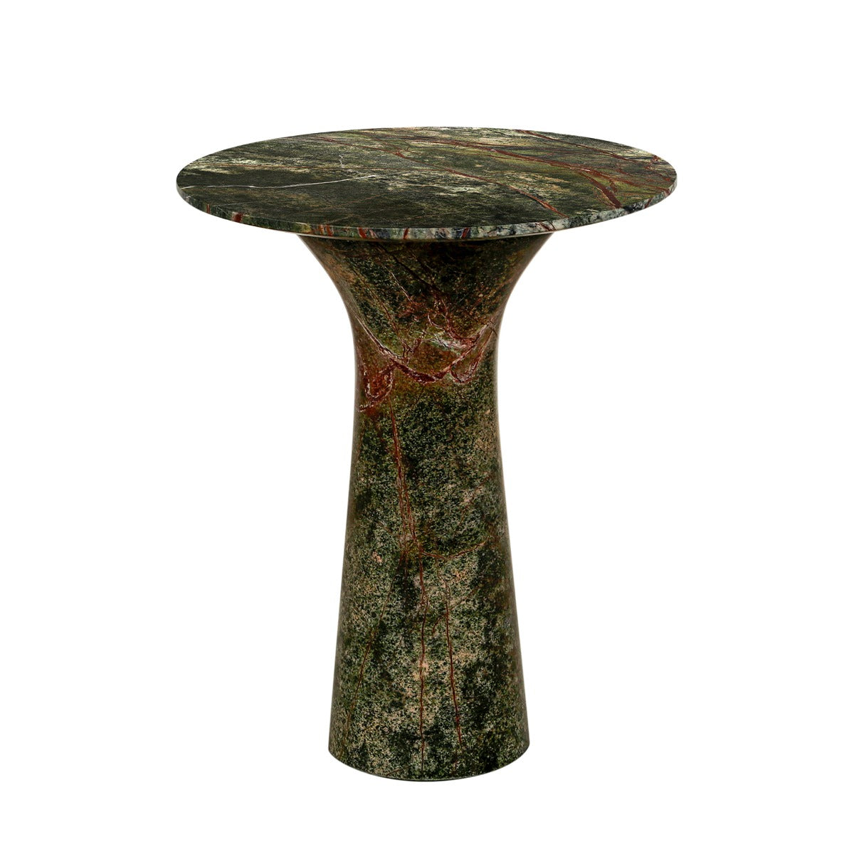 18" Green Bidasar Marble Side Table