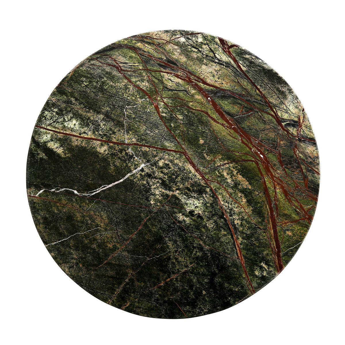 18" Green Bidasar Marble Side Table