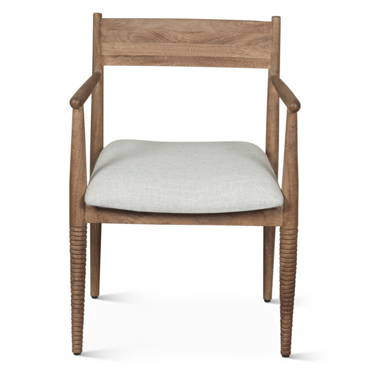 22" Upholstered Dining Chair in Natural Brown