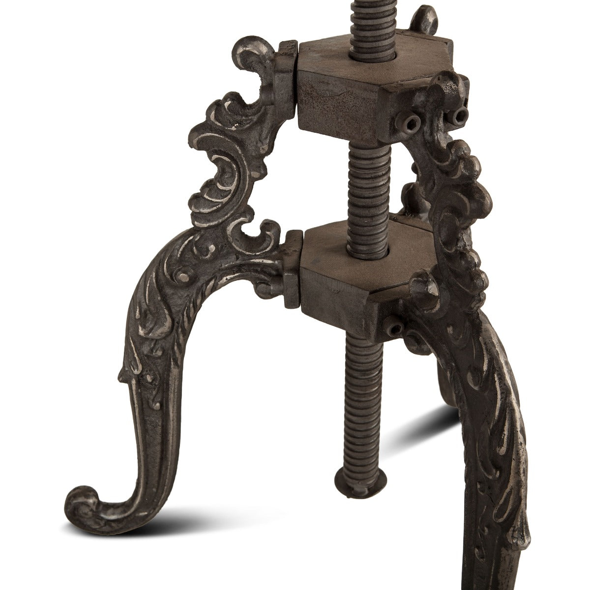 16" Weathered Teak Adjustable Stool