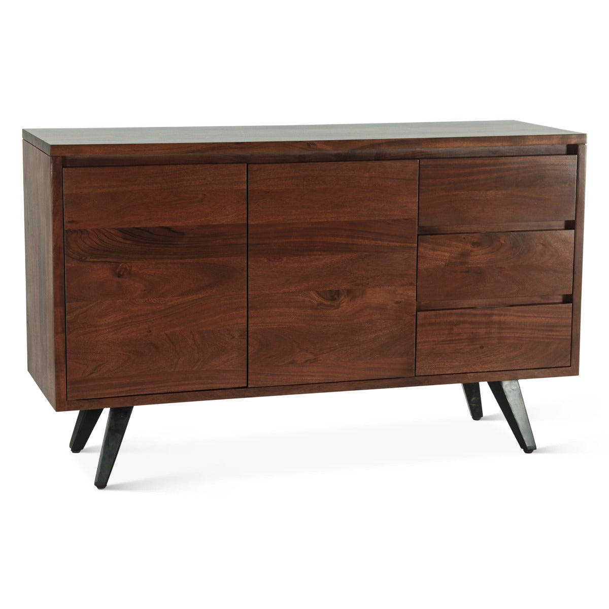 54" Walnut Acacia Wood Sideboard