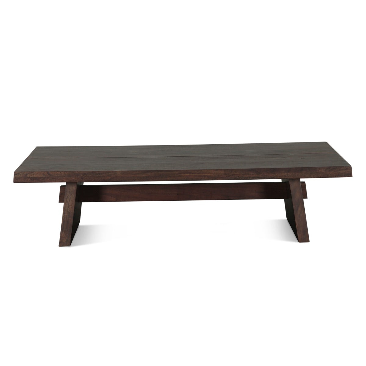 58" Coffee Bean Acacia Wood Coffee Table