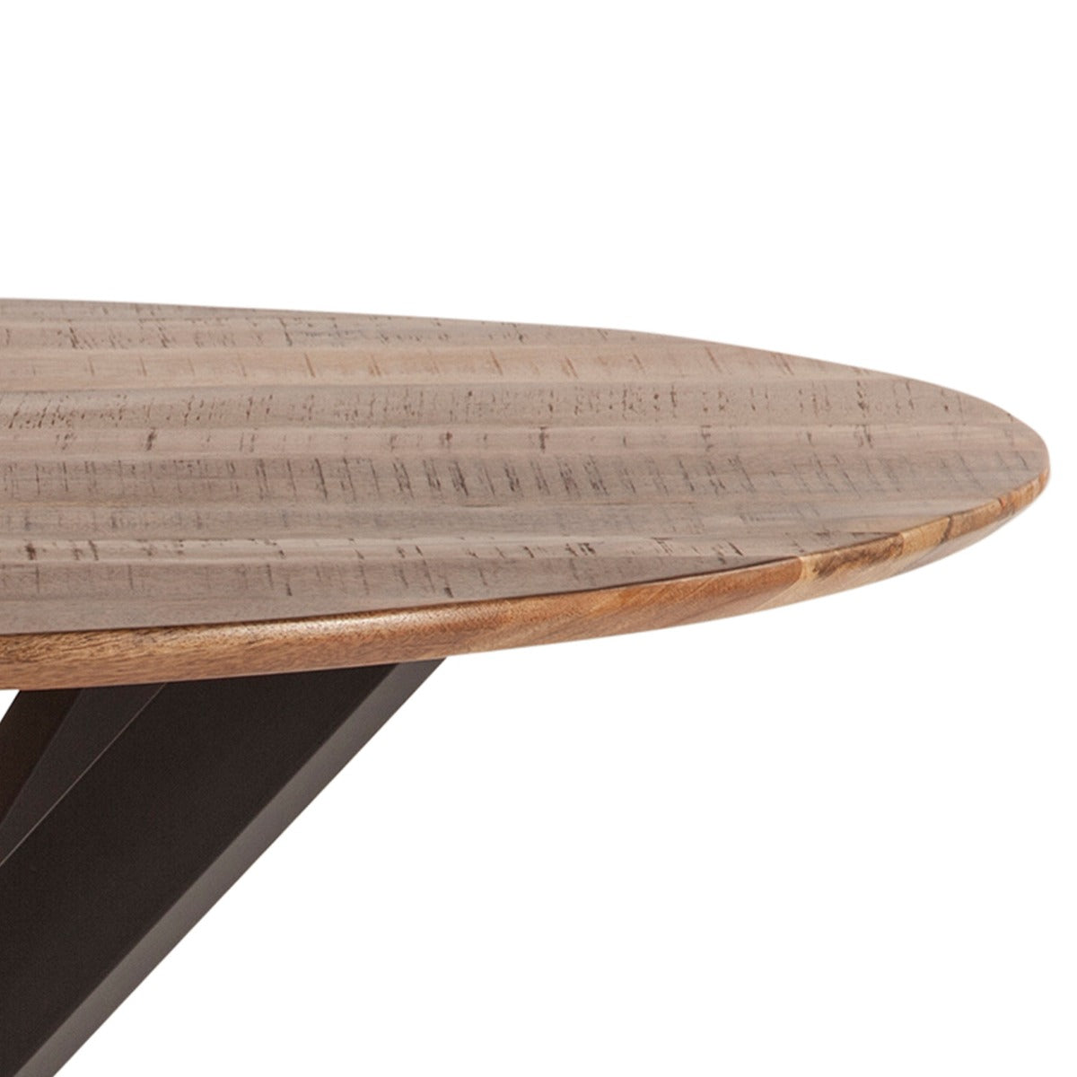 48" Natural Mango Wood Round Dining Table