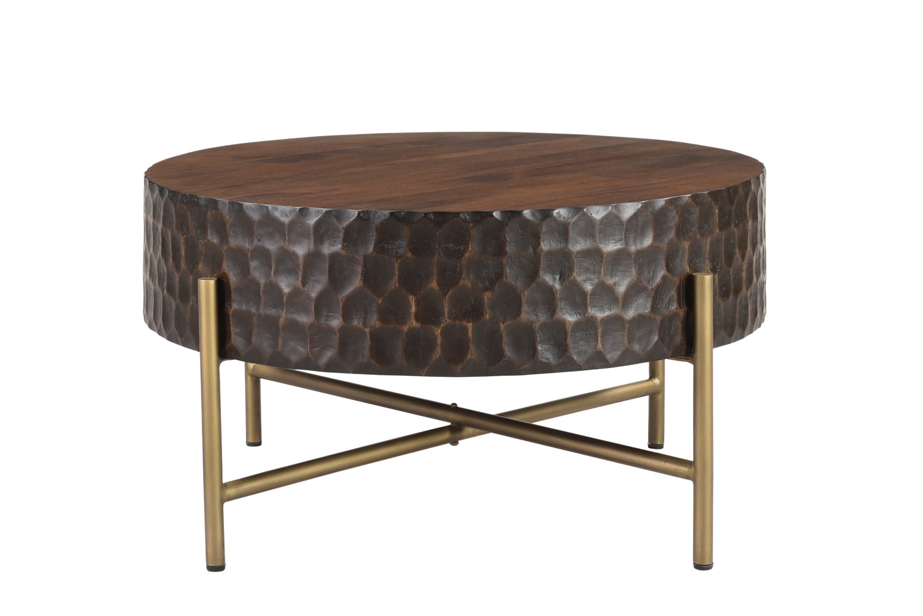 34" Two-Tone Mango Wood Coffee Table