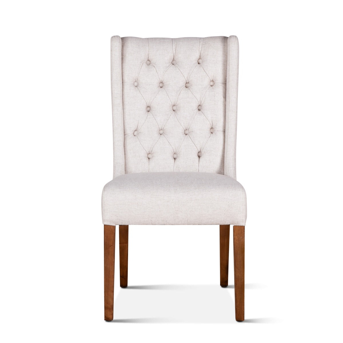 20" Off-White Linen Tufted Dining Chair