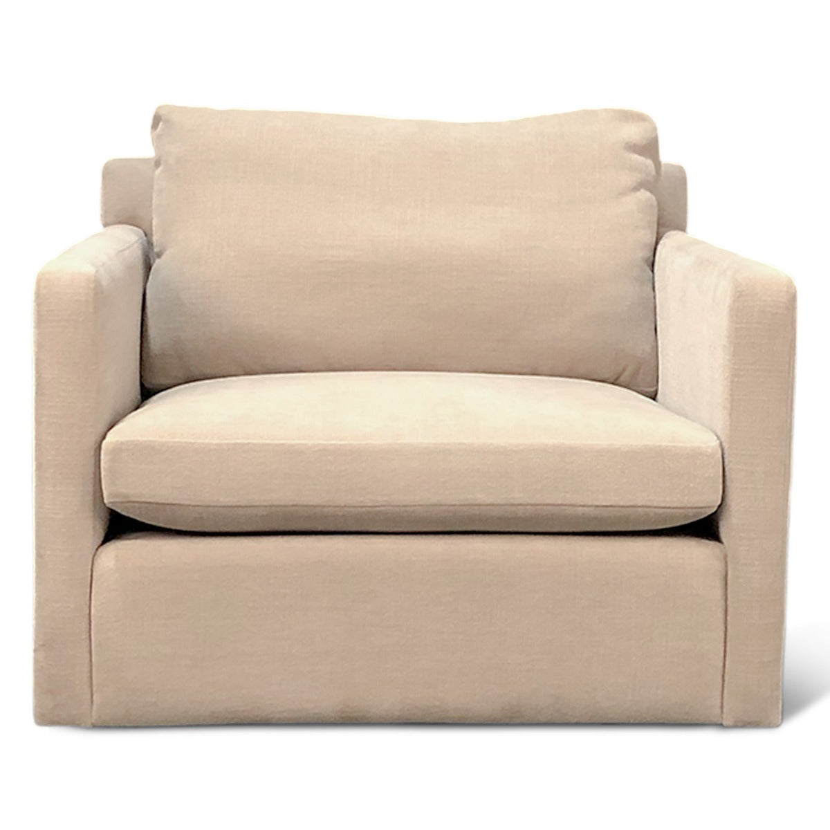 40" Oat Chenille Upholstered Accent Chair