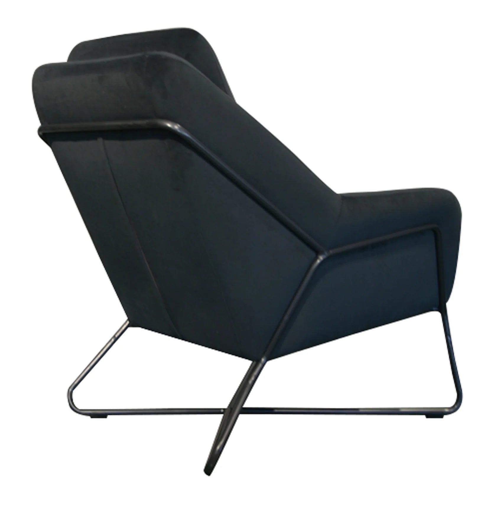 ROMEO LOUNGE CHAIR - DARK GREY VELVET