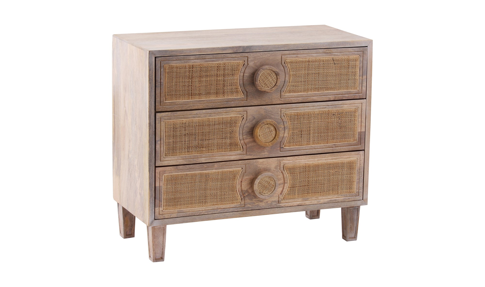 DOBBY 3 DRAWER NIGHTSTAND
