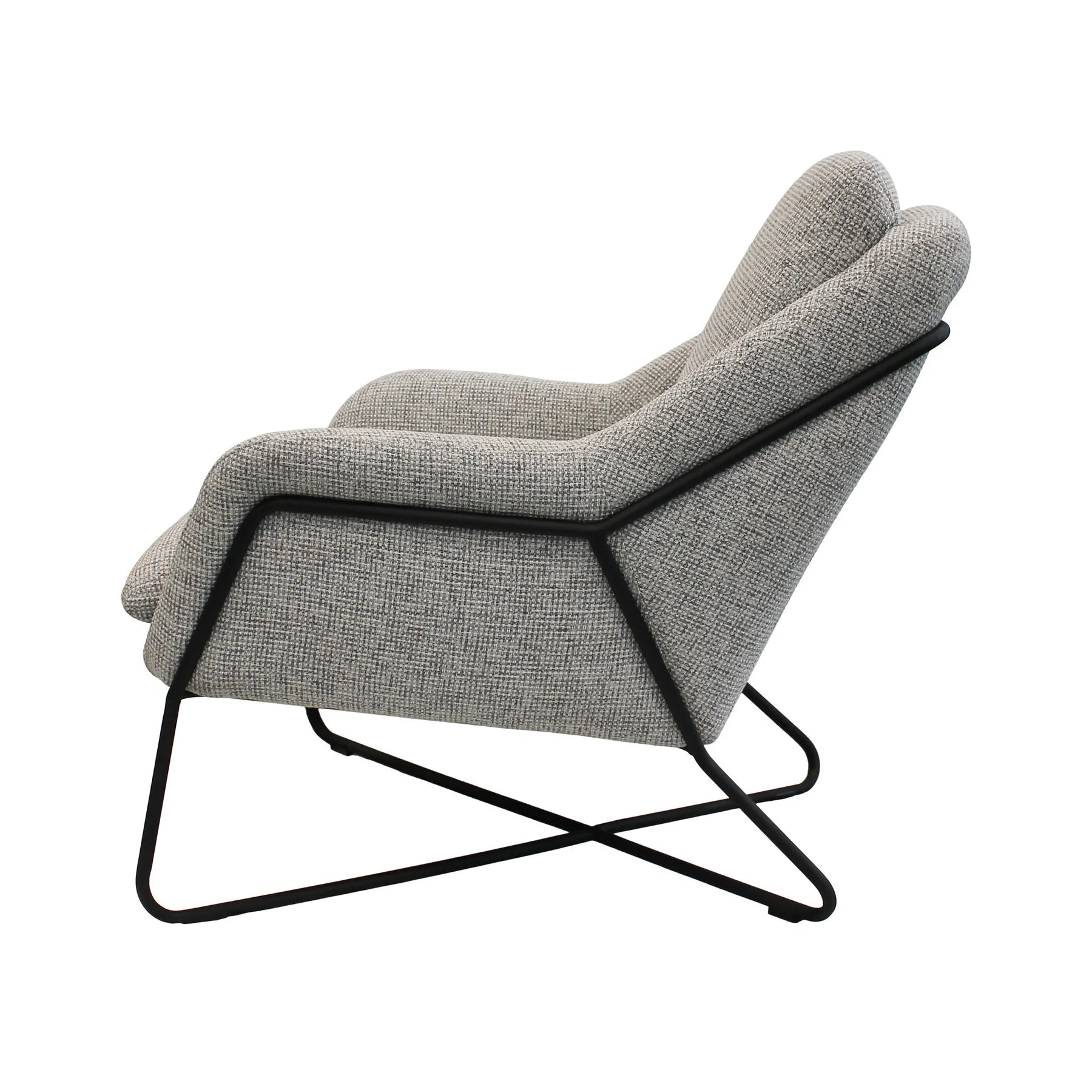 ROMEO LOUNGE CHAIR - LIGHT GREY TWEED