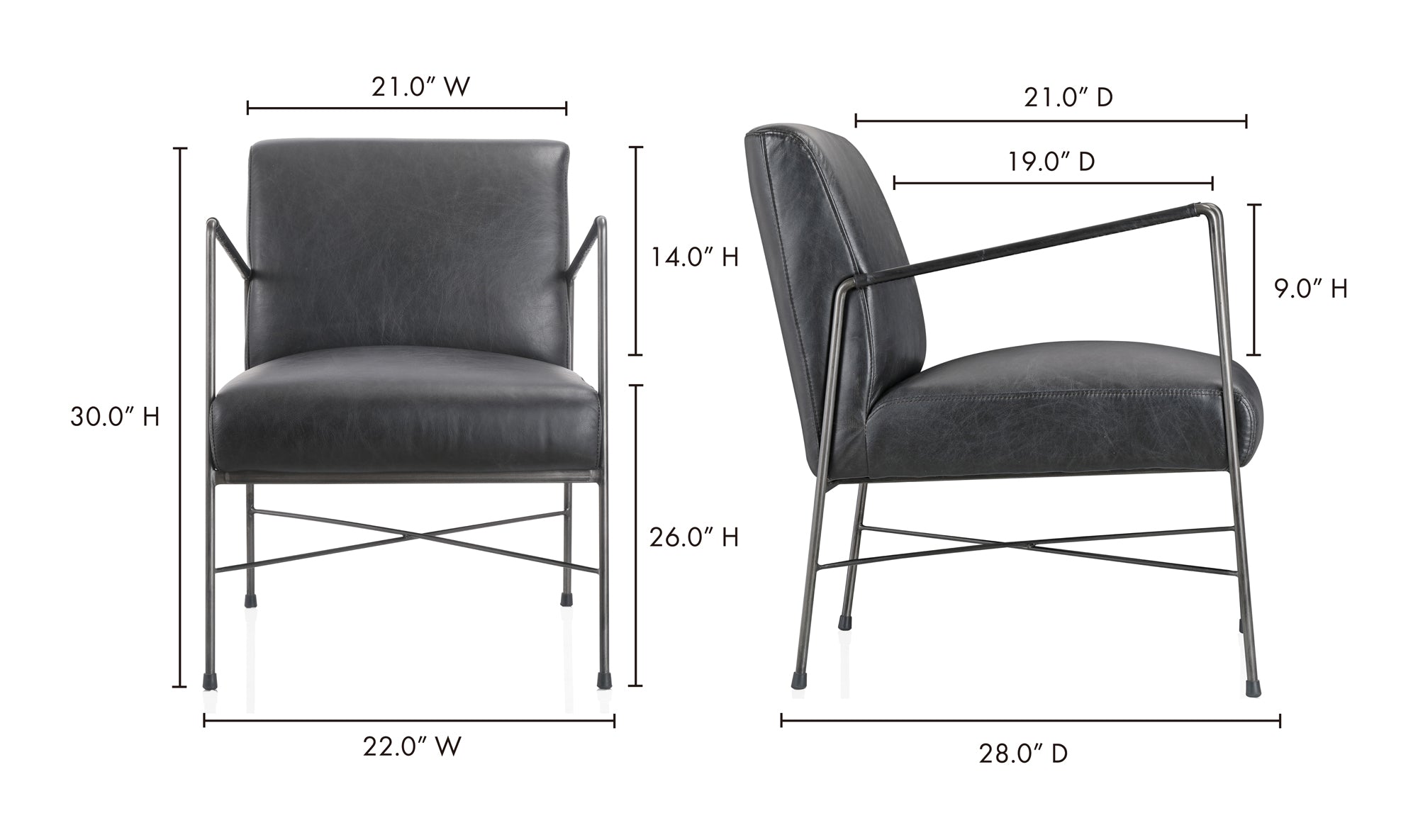 DAGWOOD LEATHER ARMCHAIR