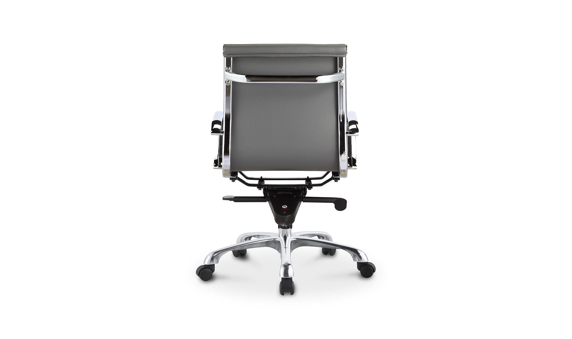 STUDIO OFFICE CHAIR LOW BACK GREY VEGAN LEATHER
