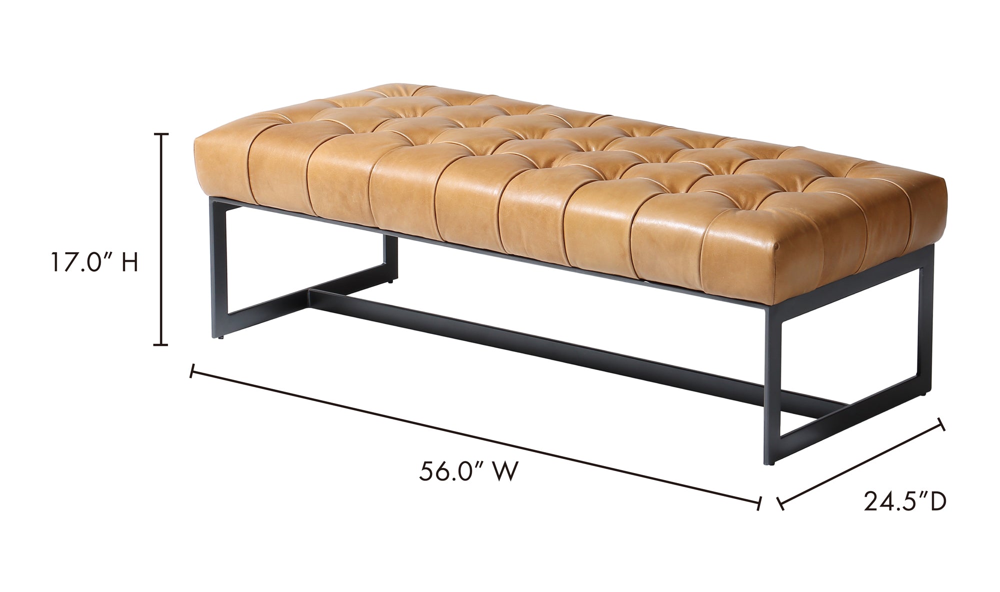 WYATT LEATHER BENCH