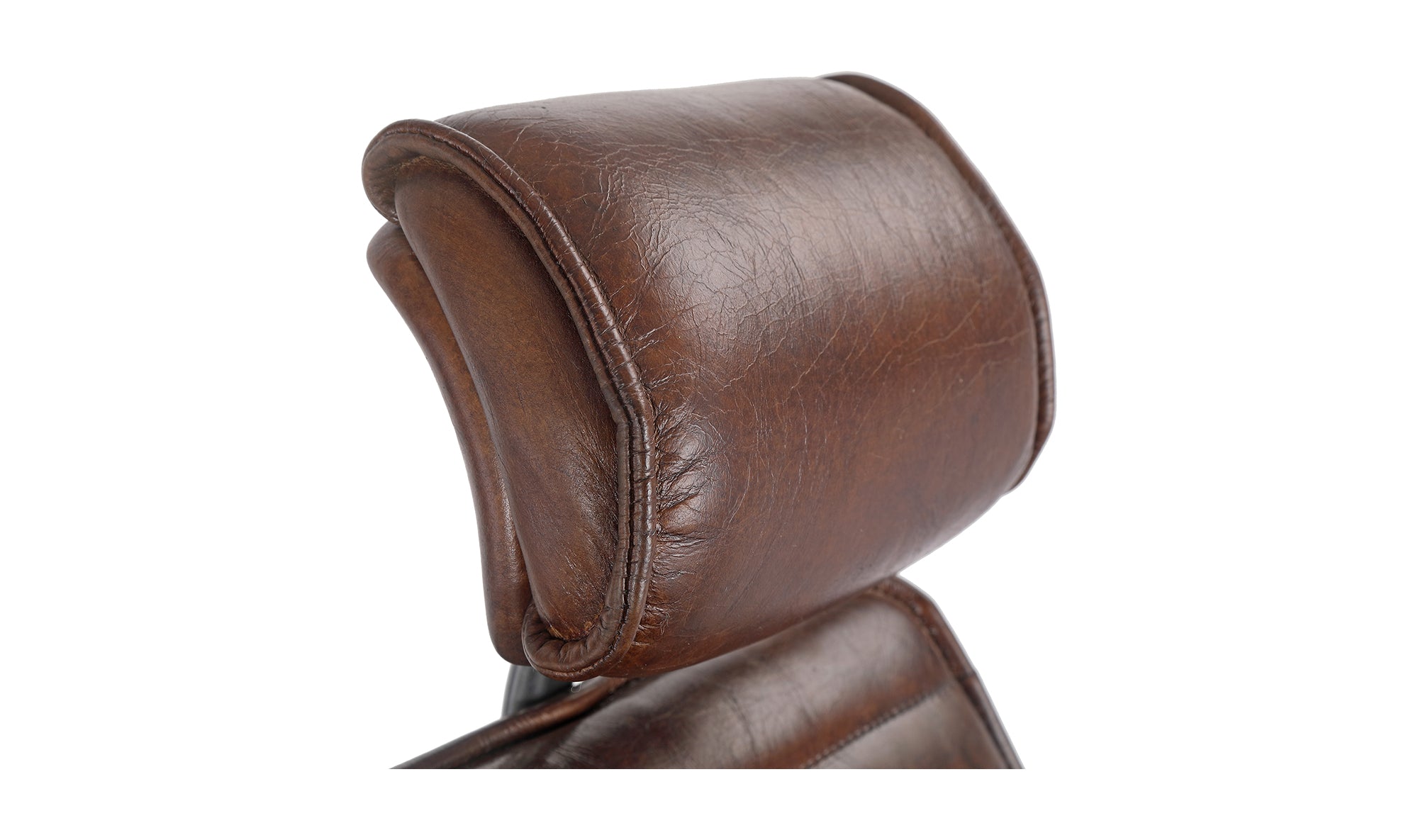 EXECUTIVE OFFICE CHAIR DARK BROWN LEATHER