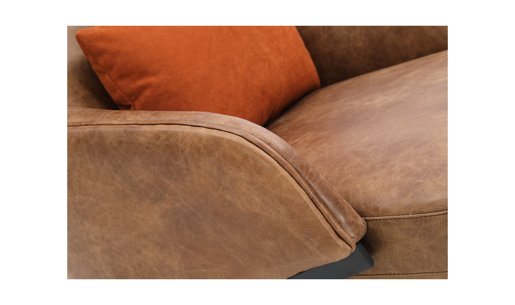 AMOS LEATHER ACCENT CHAIR