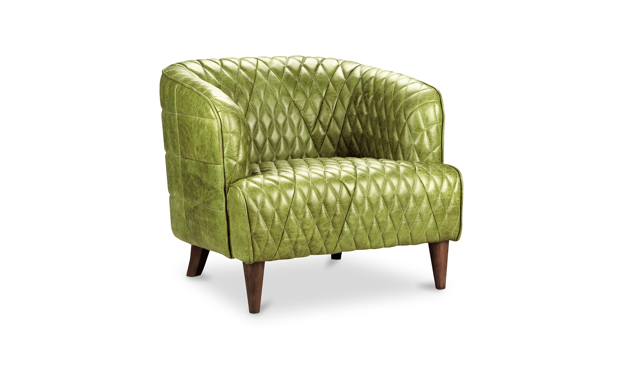 MAGDELAN TUFTED LEATHER ARMCHAIR