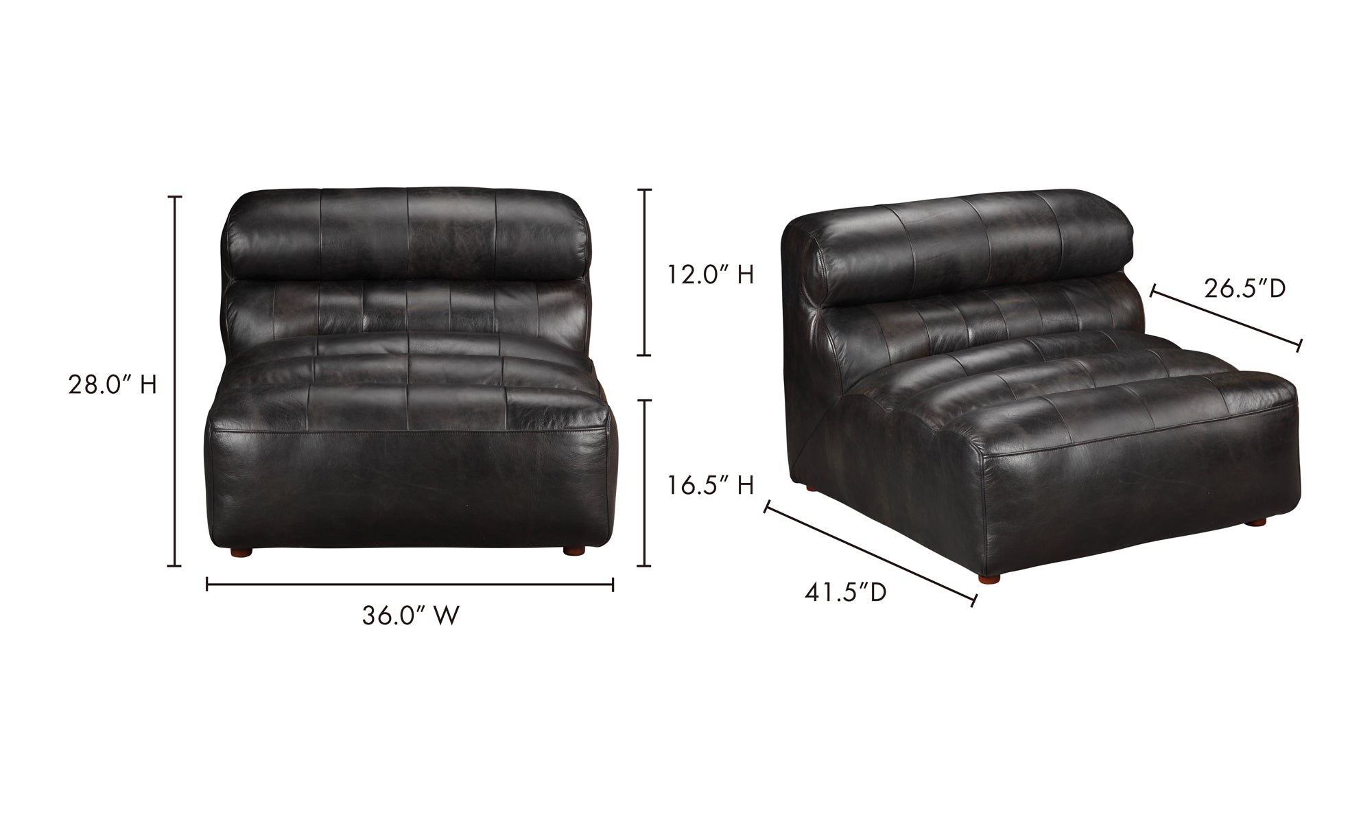 RAMSAY LEATHER SLIPPER CHAIR