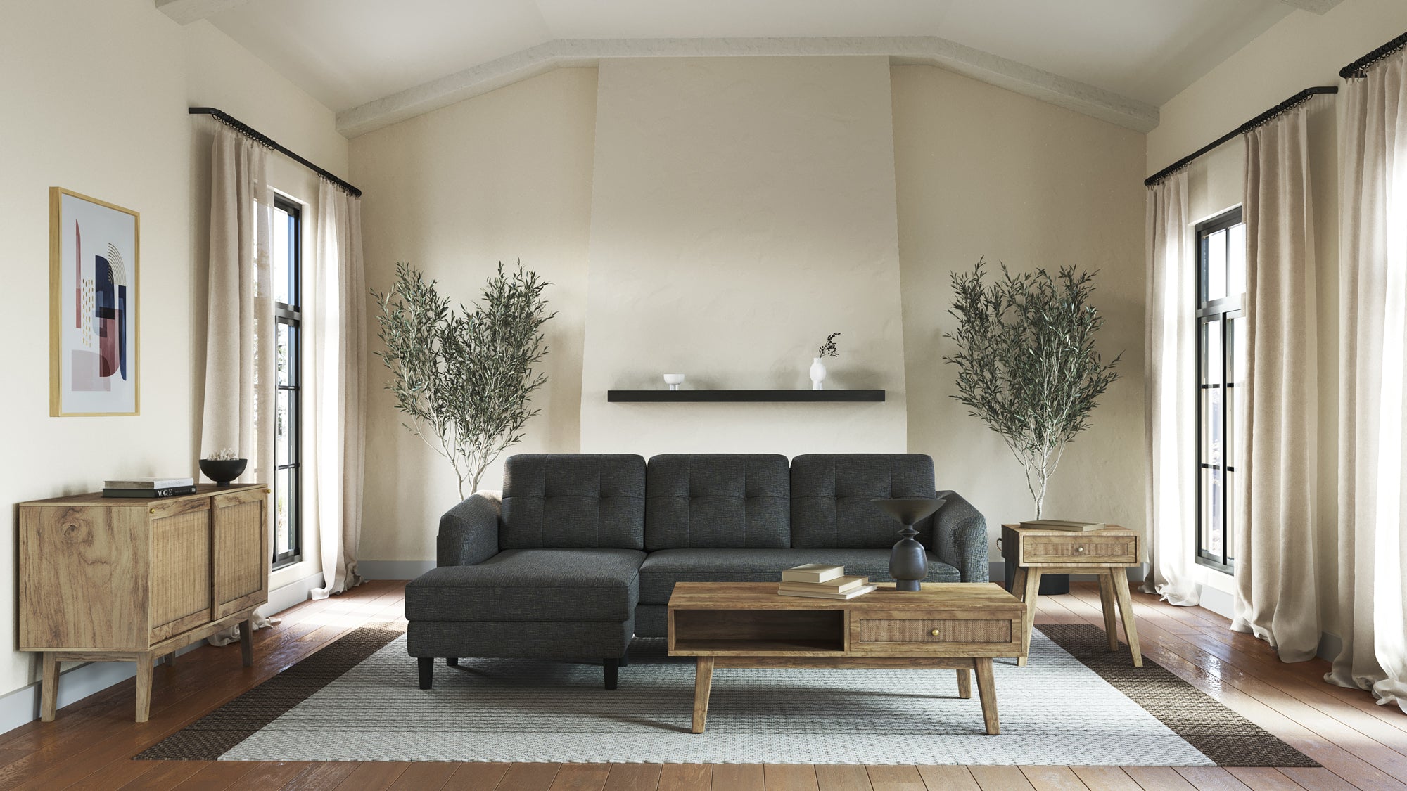 BELAGIO LEFT FACING SOFA BED WITH CHAISE