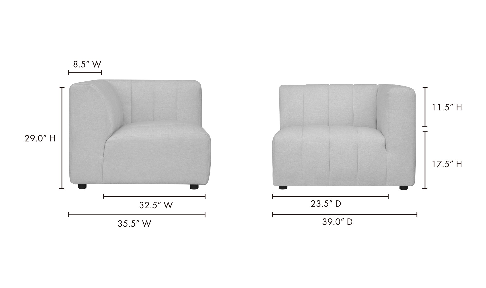 LYRIC RIGHT ARM CHAIR