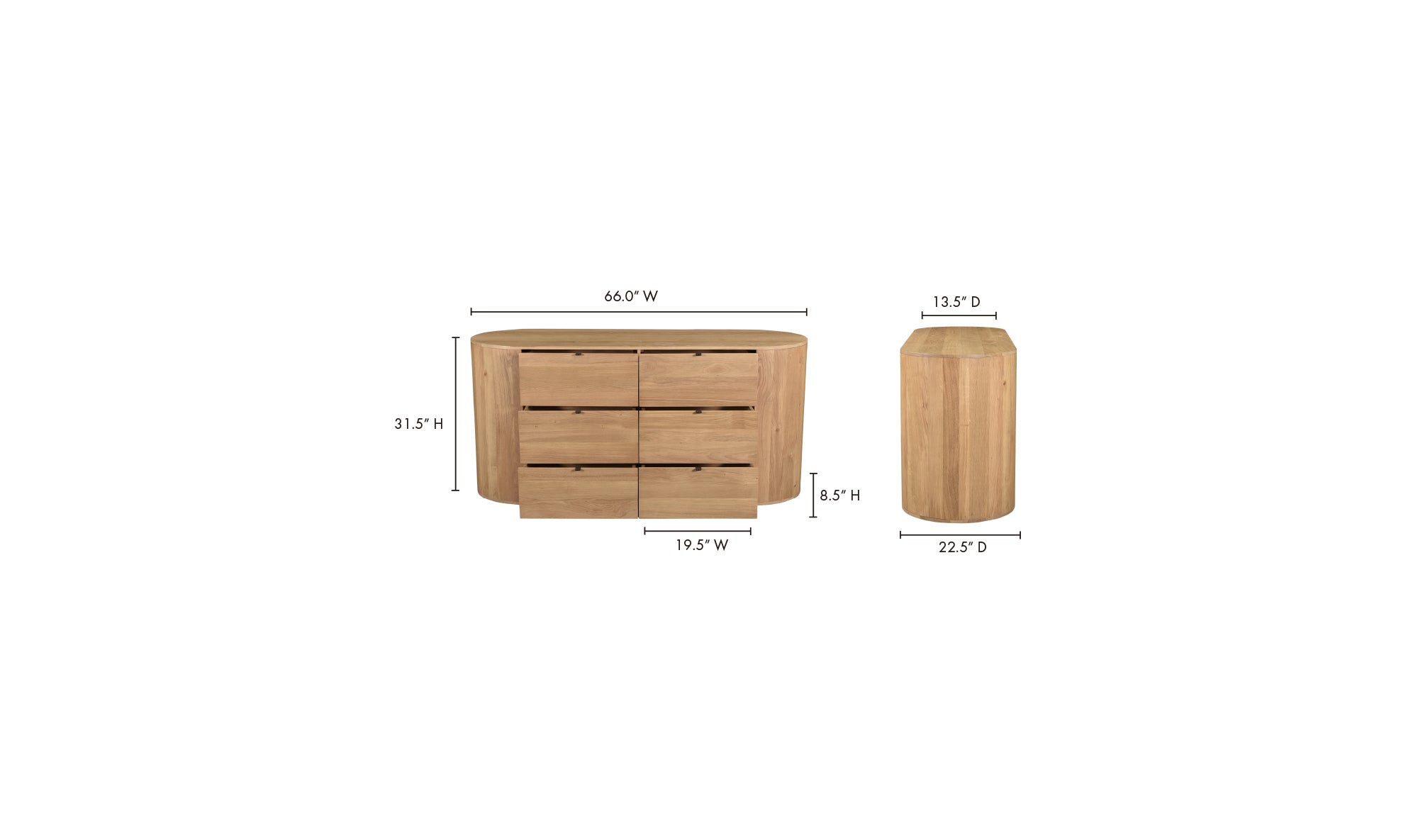 THEO 6 DRAWER DRESSER
