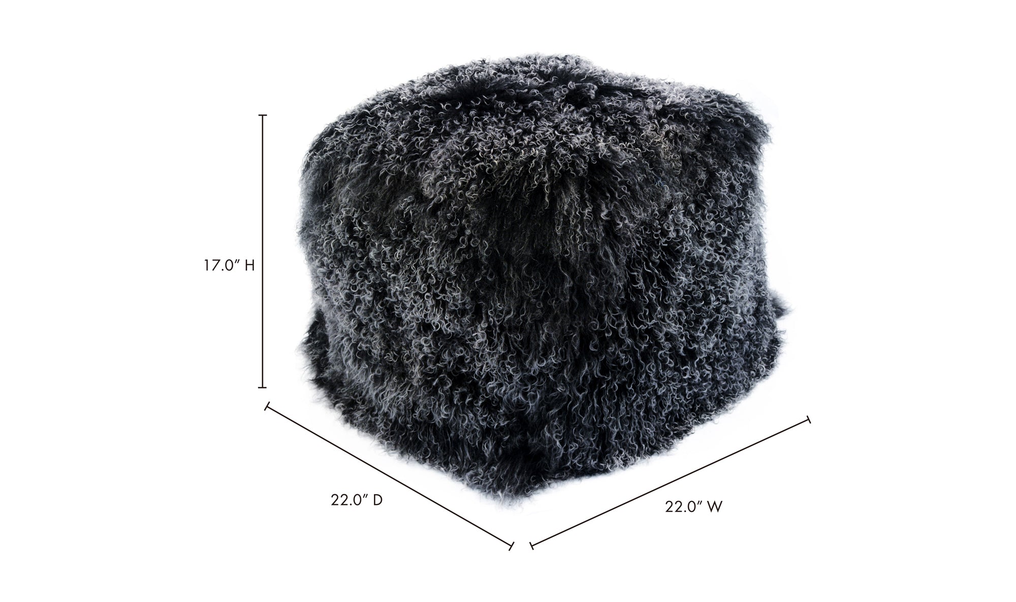 LAMB FUR POUF