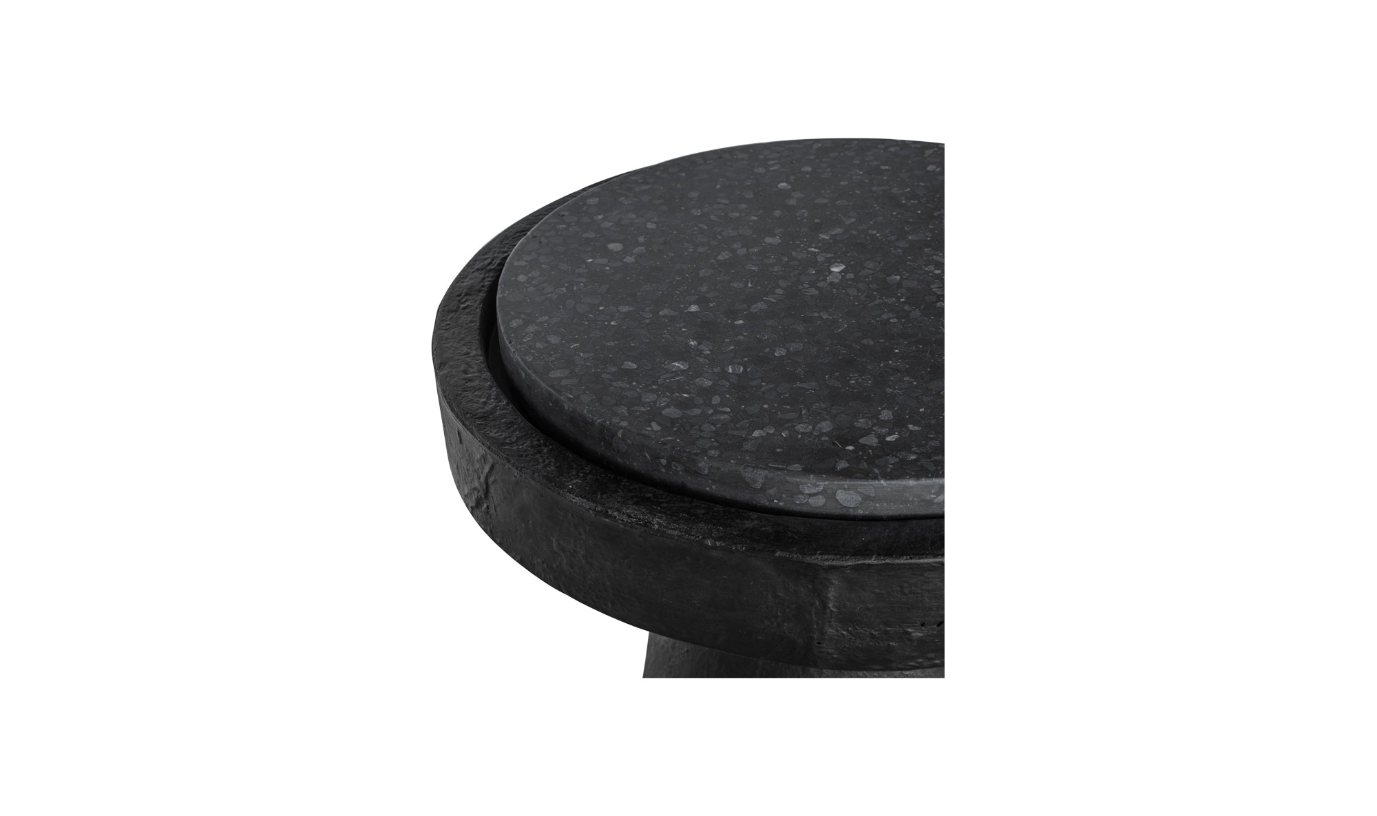 16" Black Concrete Side Table
