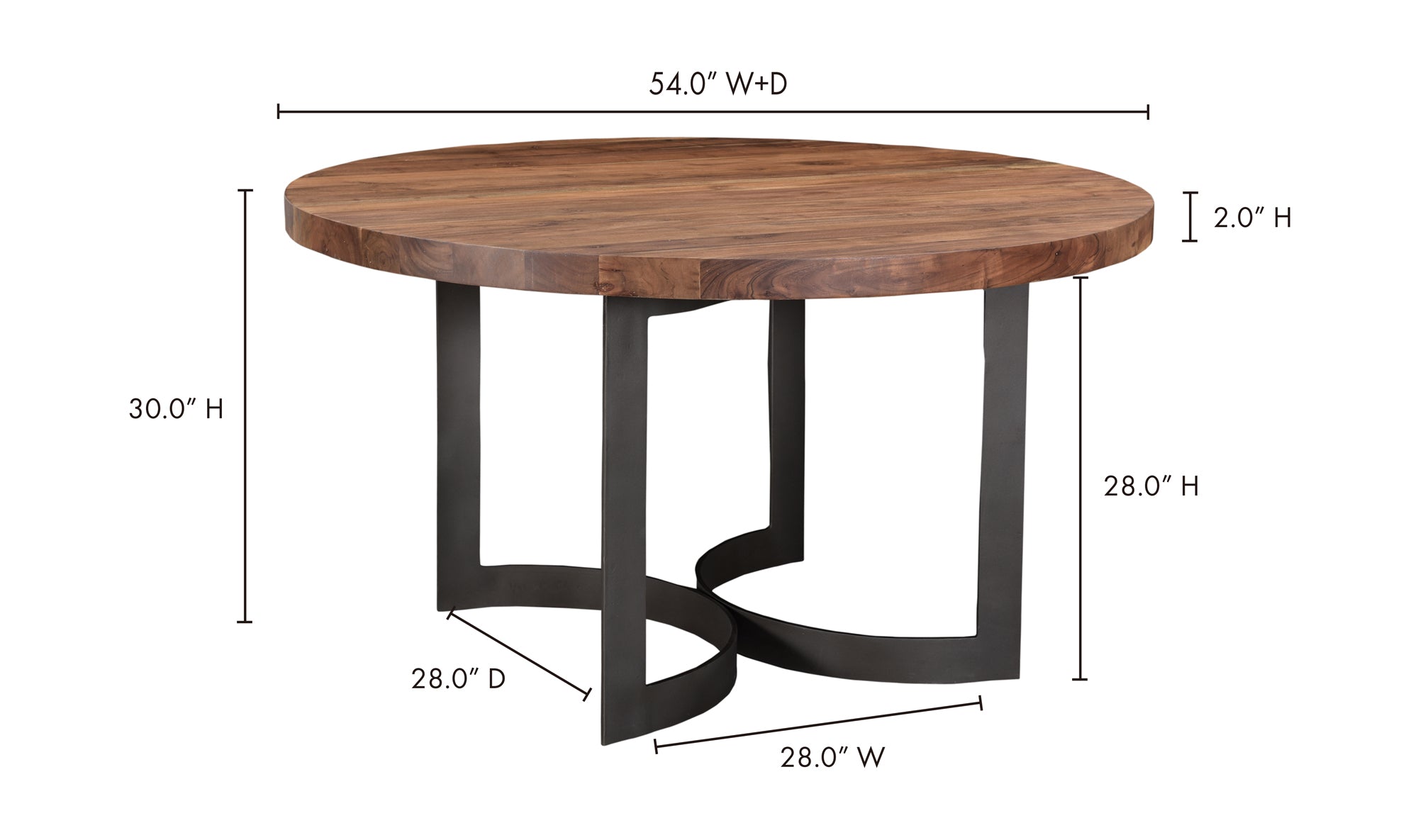 BENT ROUND DINING TABLE