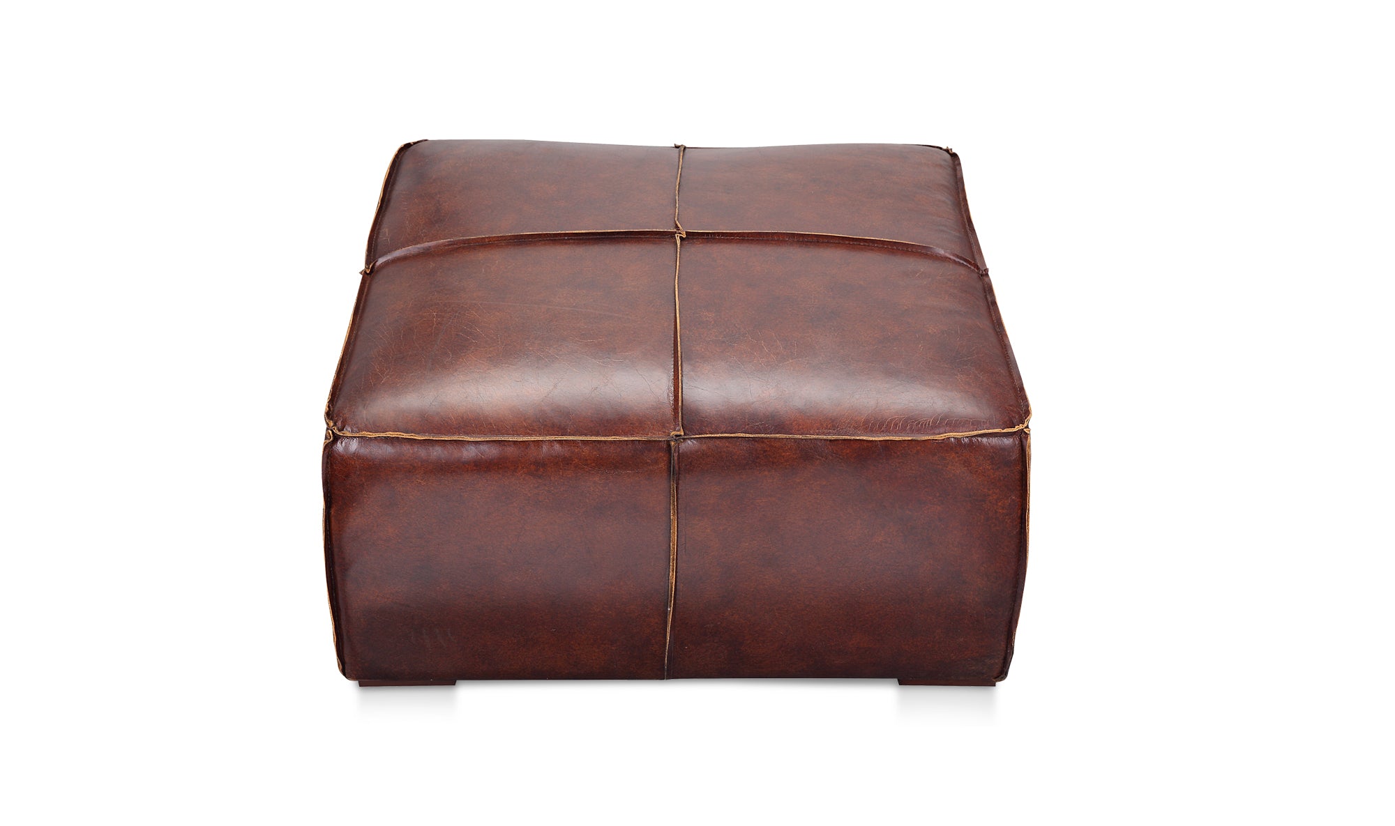 KAPA OTTOMAN DARK BROWN LEATHER