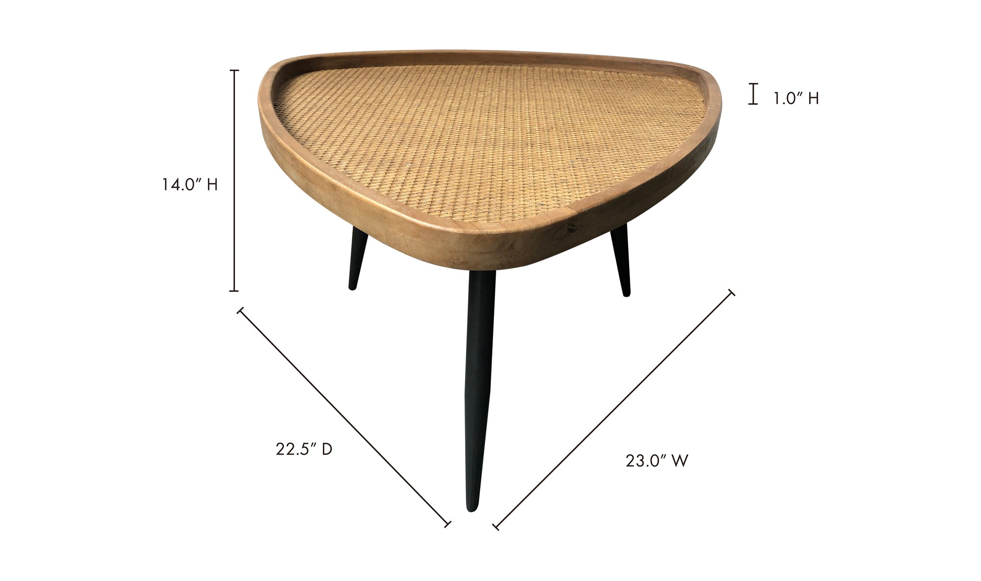 ROLLO RATTAN COFFEE TABLE
