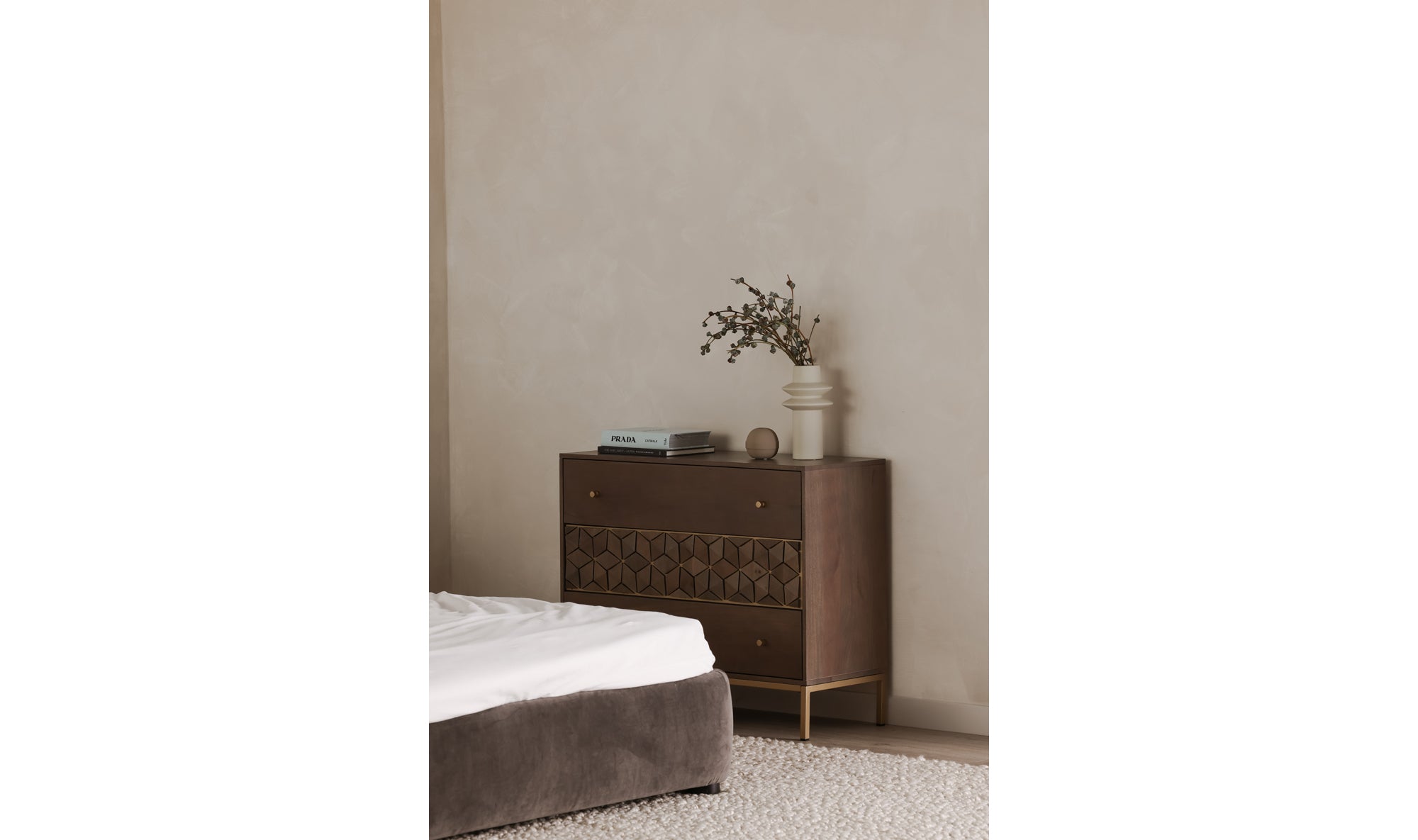 COROLLA 3 DRAWER NIGHTSTAND