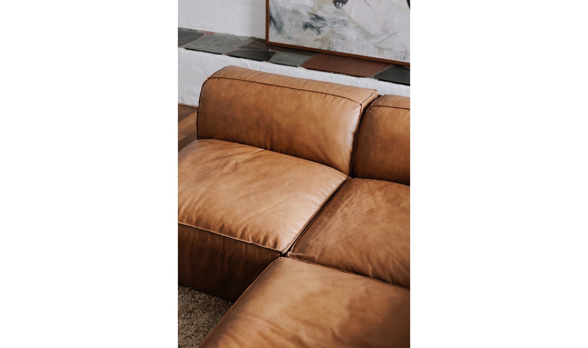 FORM CORNER CHAIR SONORAN TAN LEATHER