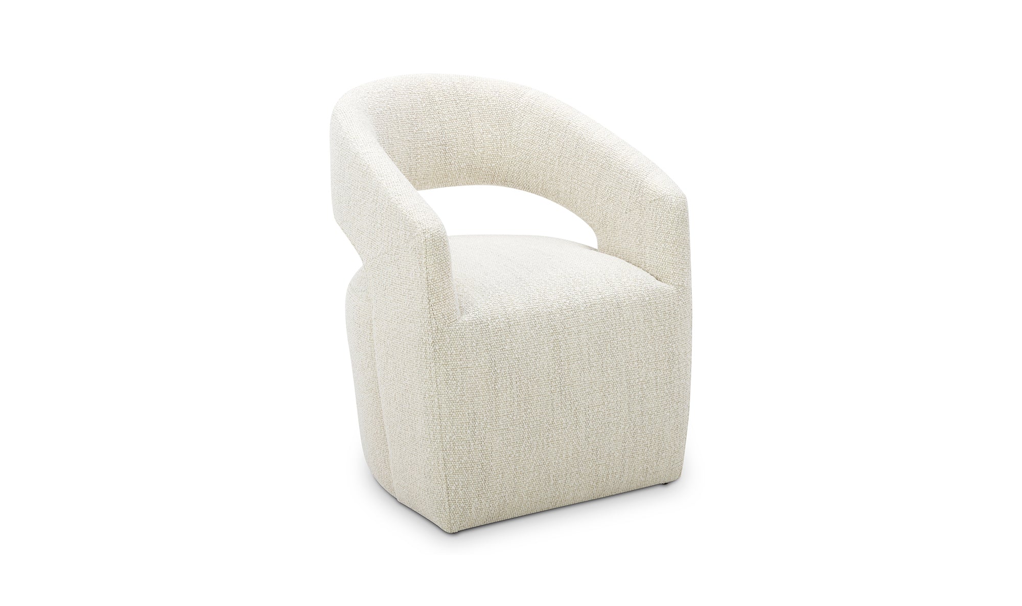 BARROW PERFORMANCE FABRIC ROLLING DINING CHAIR