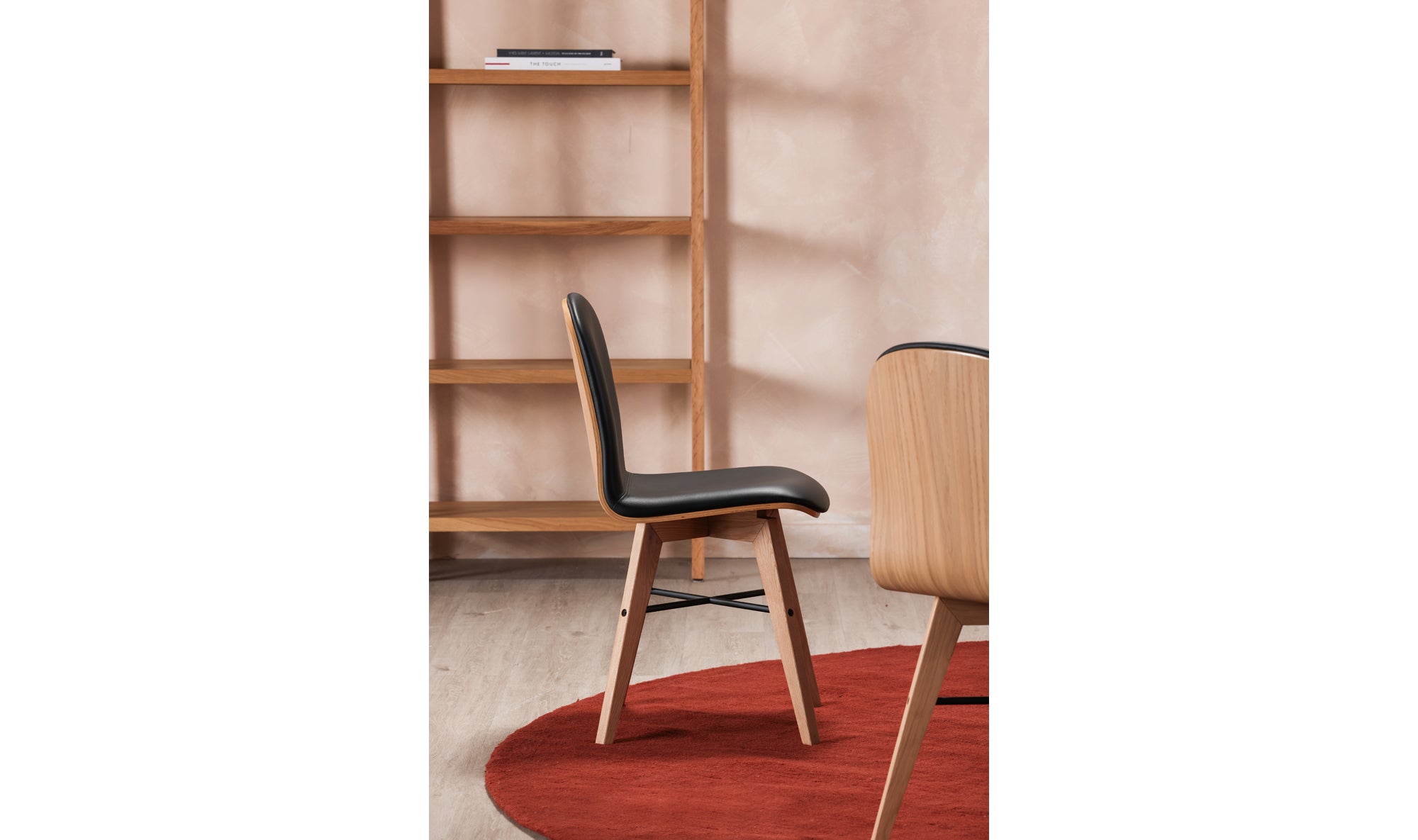 NAPOLI LEATHER DINING CHAIR BLACK-SET OF TWO