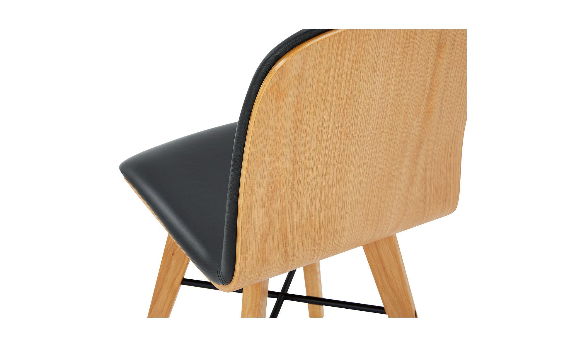 NAPOLI LEATHER DINING CHAIR BLACK-SET OF TWO