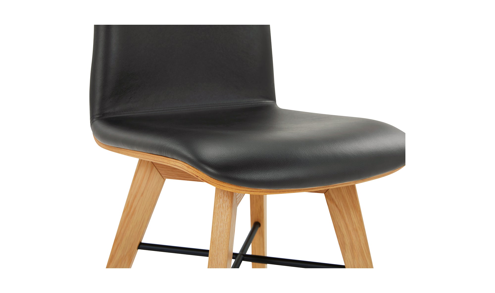 NAPOLI LEATHER DINING CHAIR BLACK-SET OF TWO