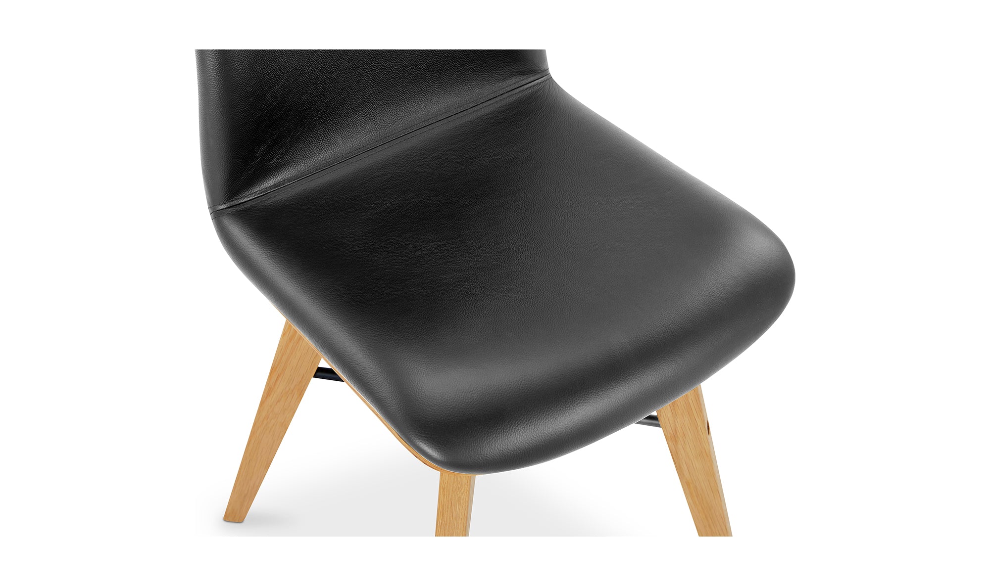 NAPOLI LEATHER DINING CHAIR BLACK-SET OF TWO