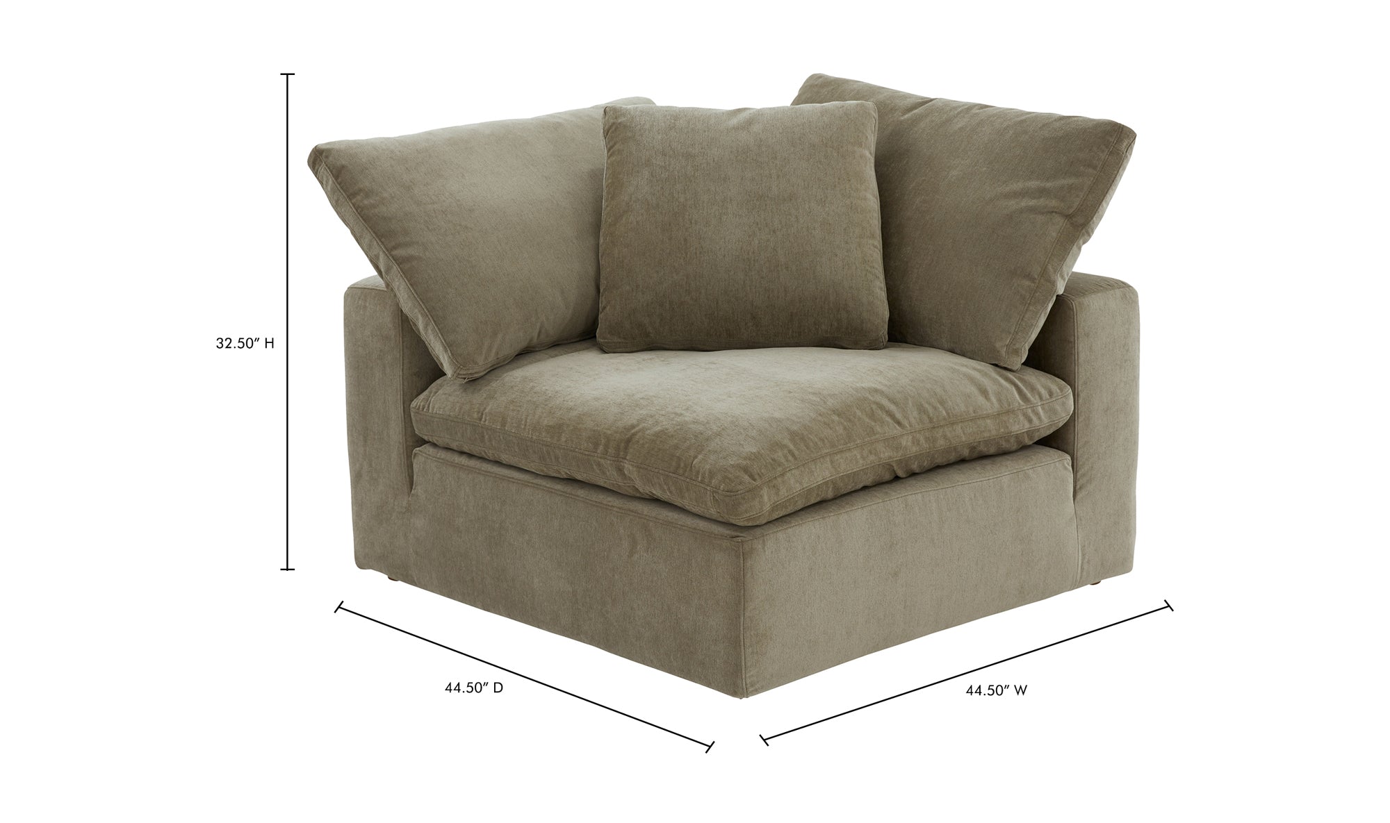 CLAY CORNER CHAIR PERFORMANCE FABRIC