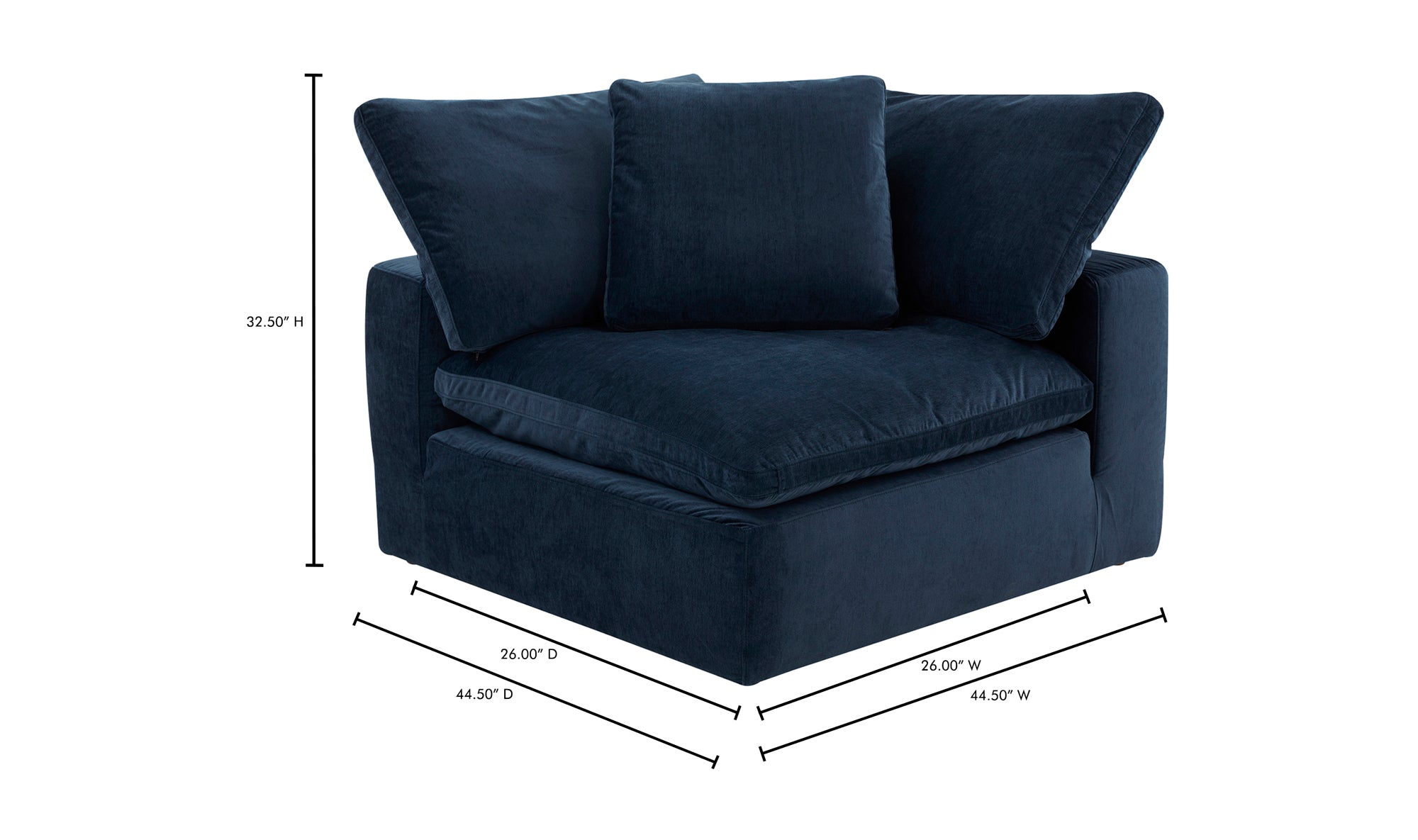 CLAY CORNER CHAIR PERFORMANCE FABRIC