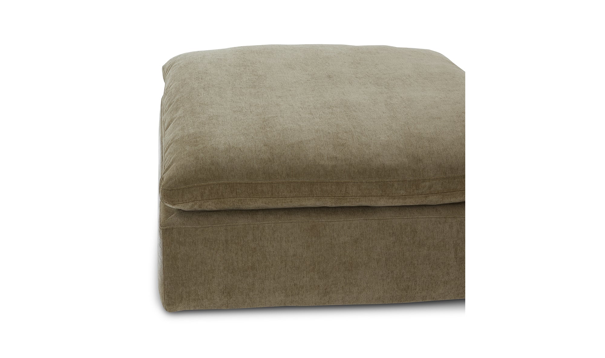 CLAY OTTOMAN PERFORMANCE FABRIC