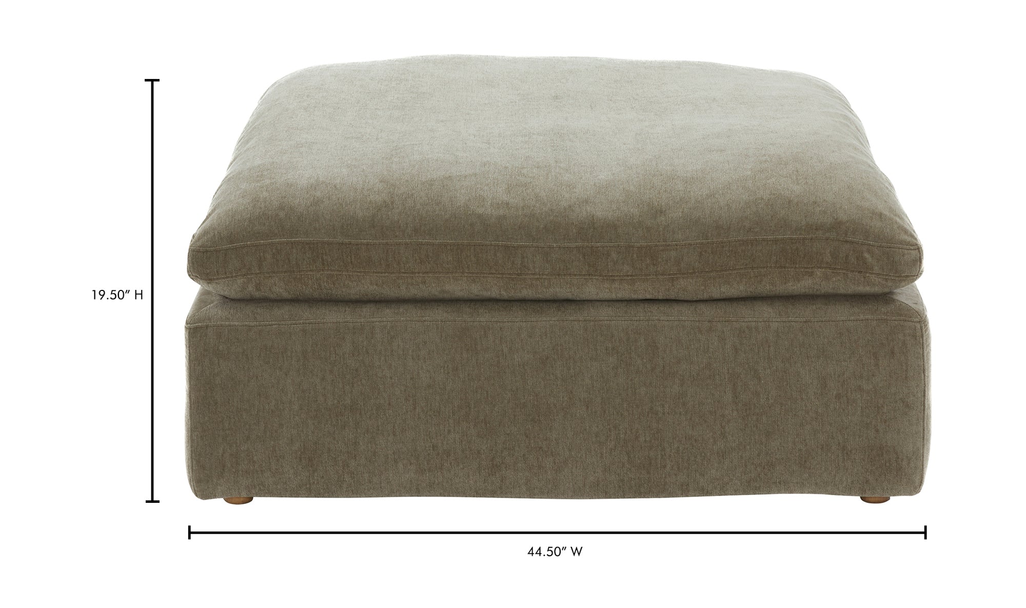 CLAY OTTOMAN PERFORMANCE FABRIC