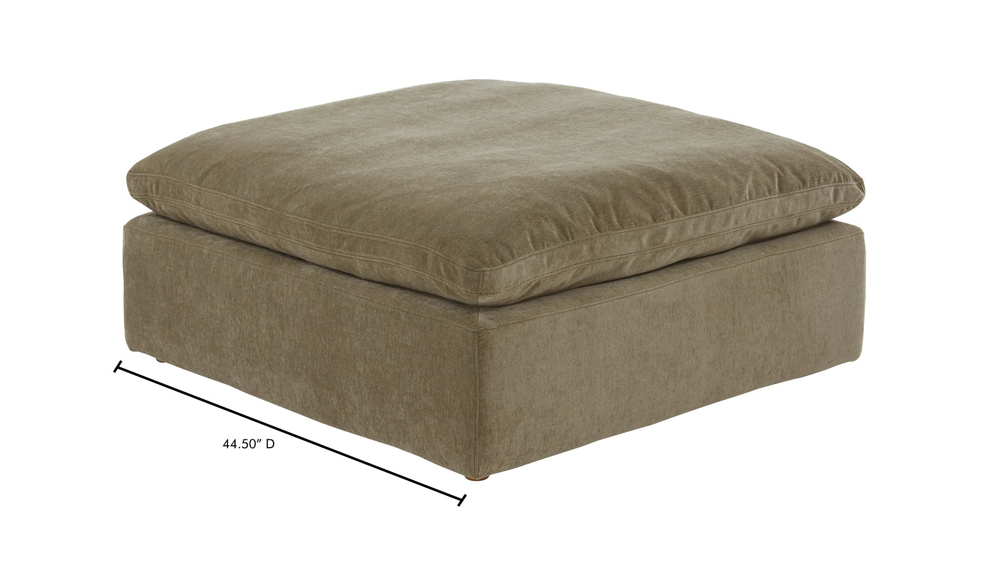 CLAY OTTOMAN PERFORMANCE FABRIC