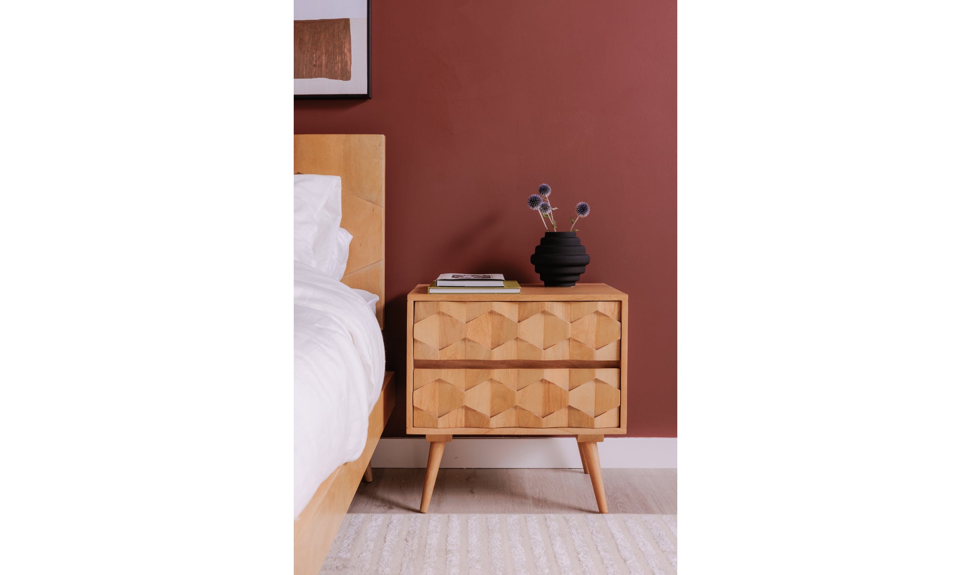 O2 TWO DRAWER NIGHTSTAND