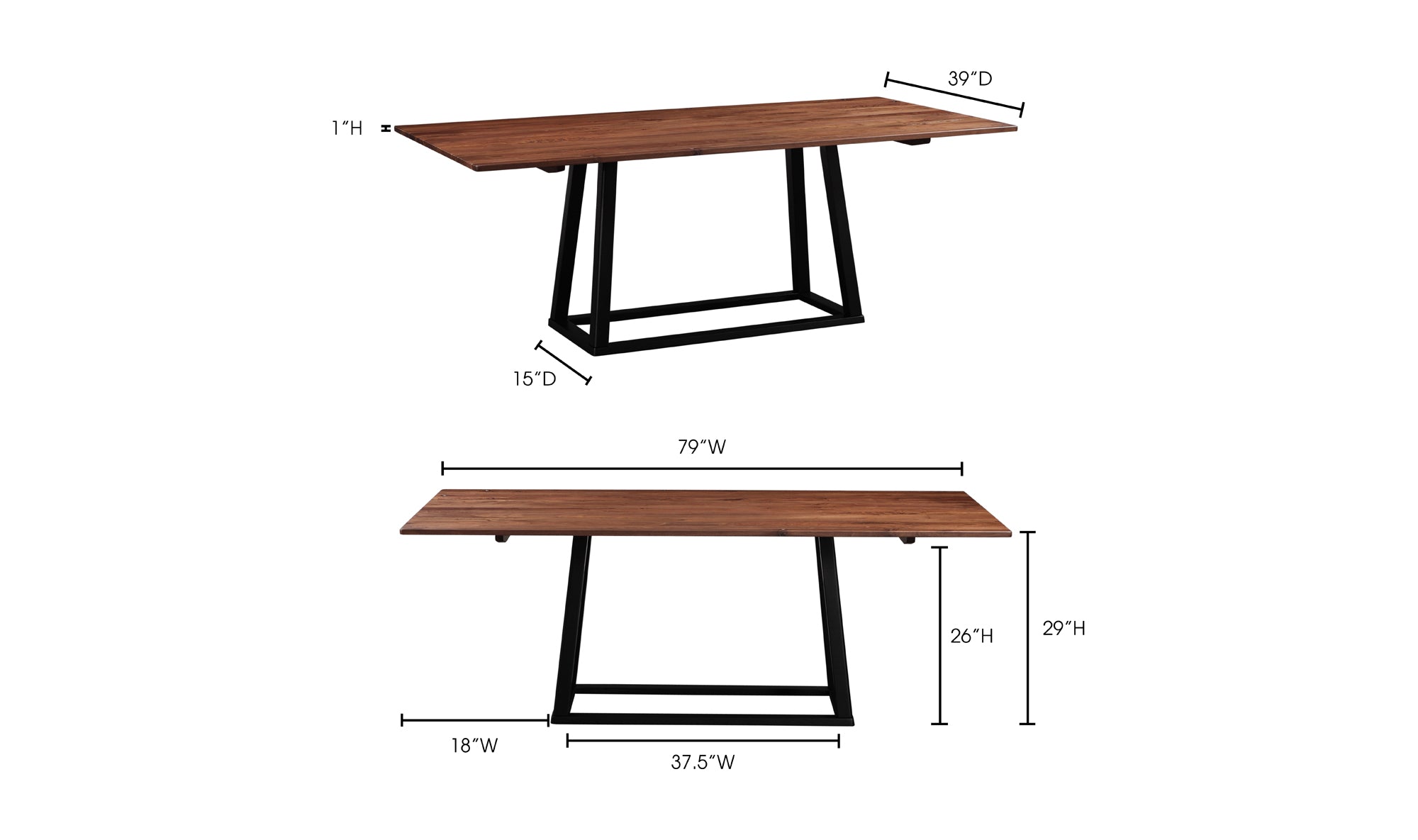 TRI-MESA DINING TABLE