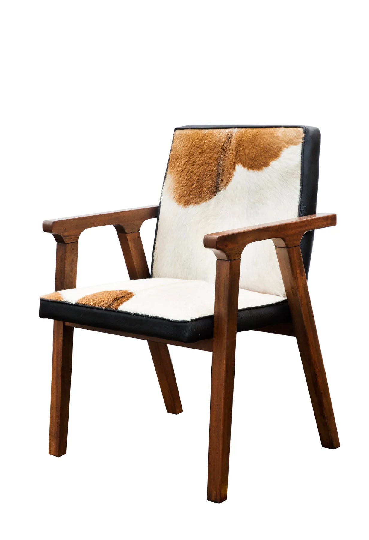 RIO COOL ARMCHAIR - COOL BROWN, LEATHER/GOAT HAIR