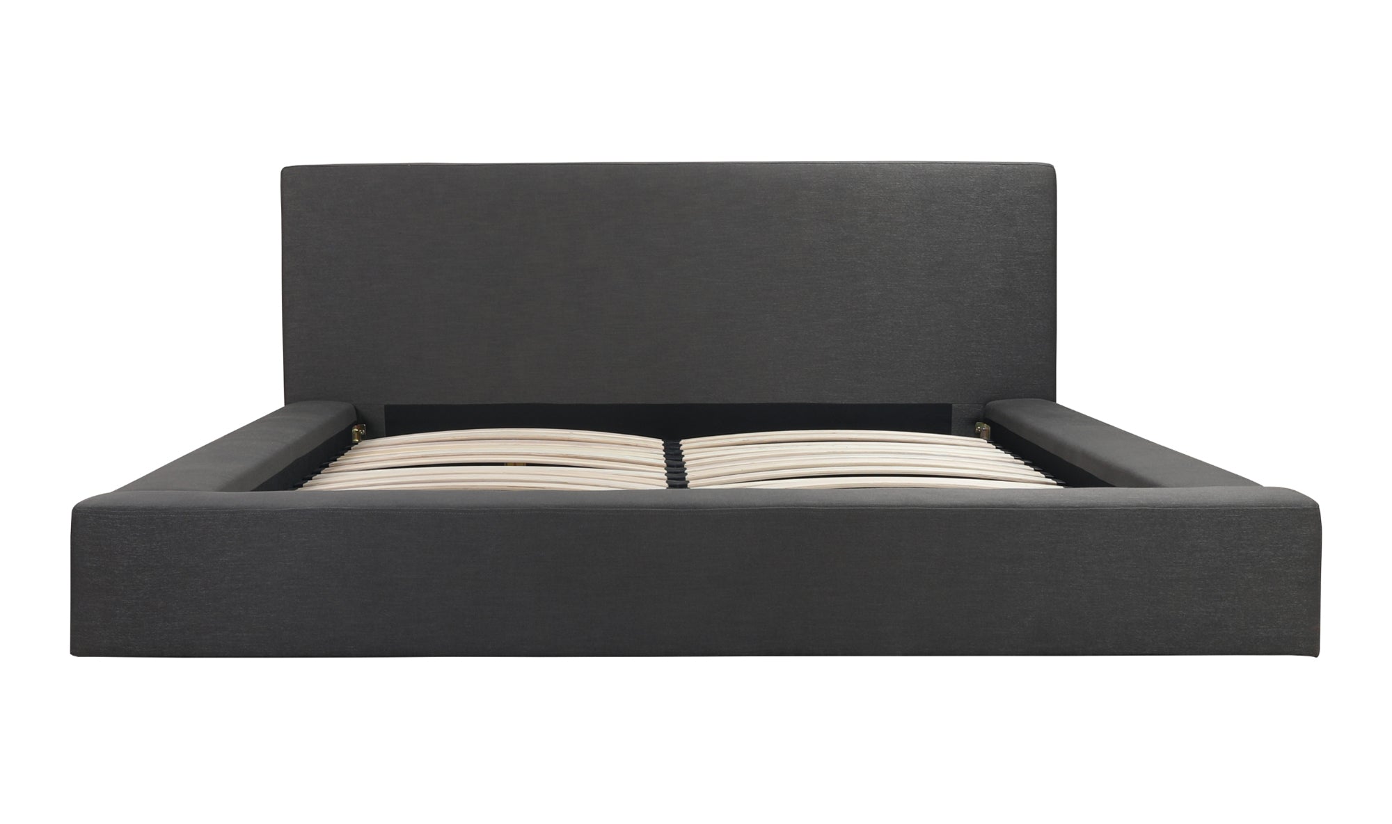 SELENE UPHOLSTERED QUEEN SIZE PLATFORM BED, DARK GREY