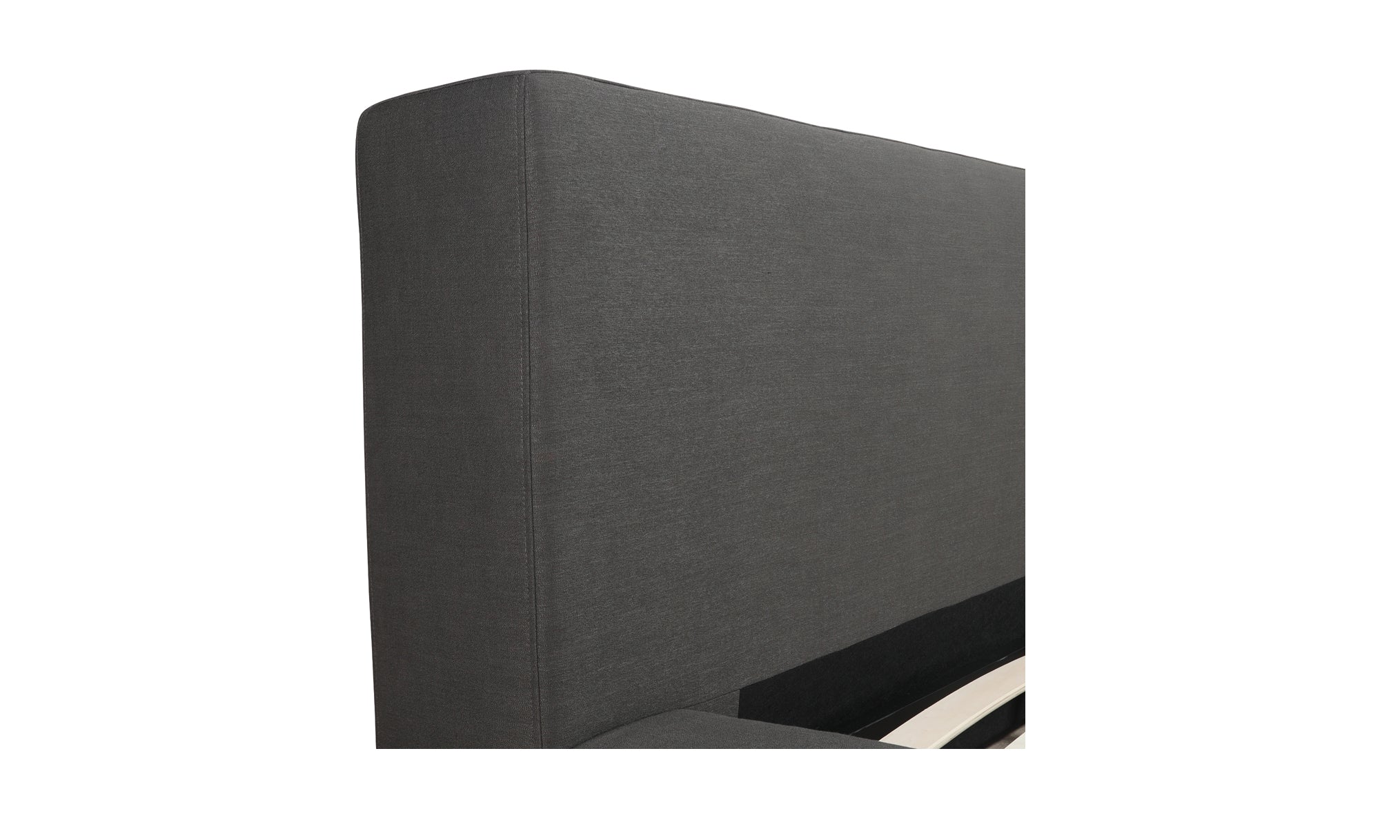 SELENE UPHOLSTERED QUEEN SIZE PLATFORM BED, DARK GREY