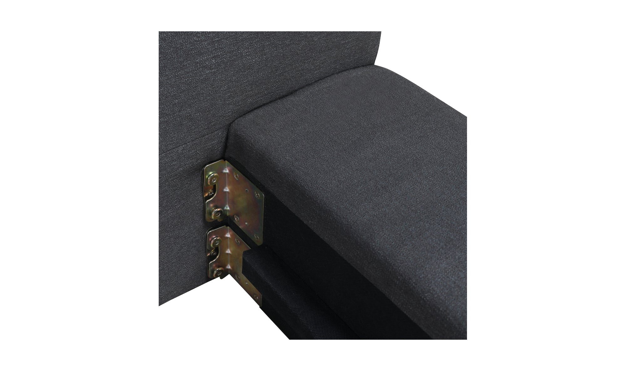 SELENE UPHOLSTERED QUEEN SIZE PLATFORM BED, DARK GREY