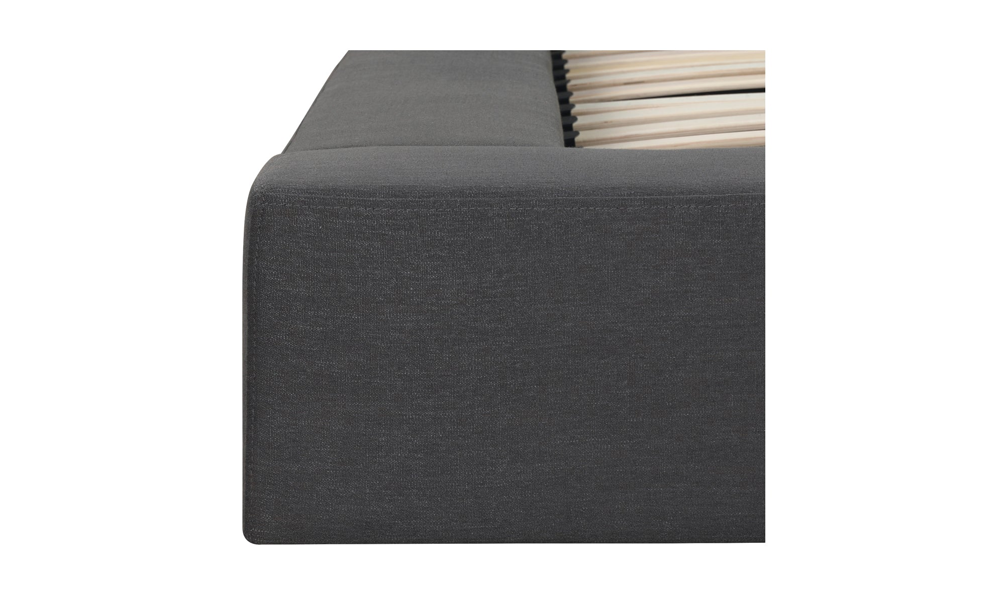 SELENE UPHOLSTERED QUEEN SIZE PLATFORM BED, DARK GREY