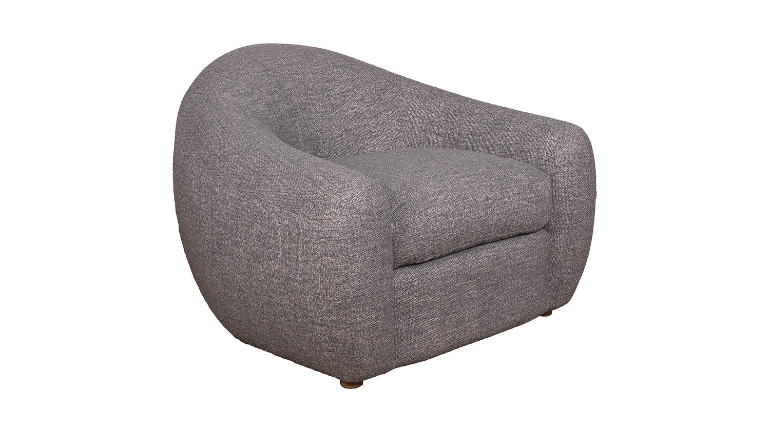 OCEANA CURVED LOUNGE CHAIR, DARK GREY