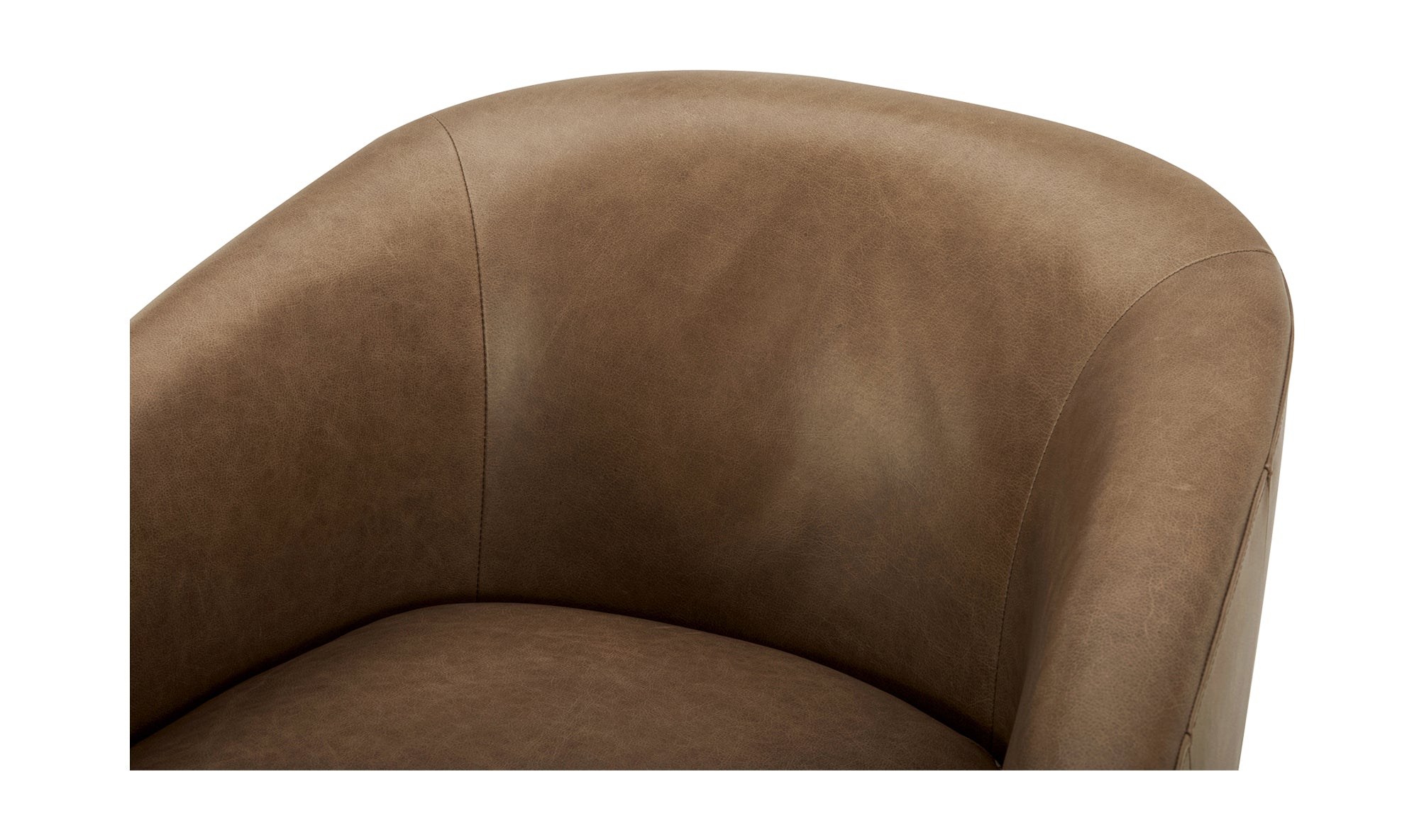 OSCY LEATHER SWIVEL CHAIR